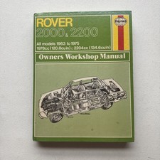 Rover 2000 2200 All Models 1963 To 1975 Owners Workshop Manual Hardcover