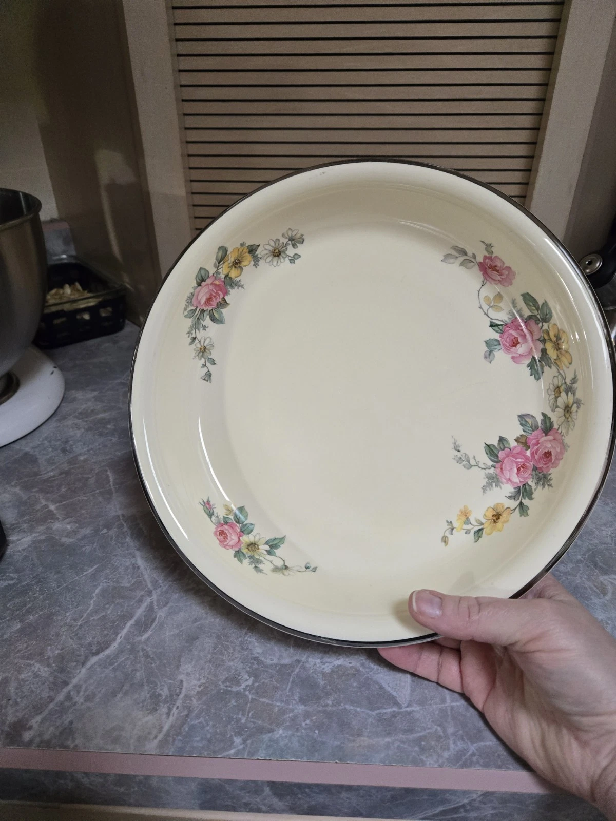 Oven Serve Ceramic Floral Round Pie Dish Cream Pink Yellow Green
Opens in a new window or tab