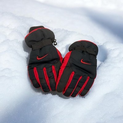 Nike Youth Insulated Ski Gloves Winter Red And Black Spring break