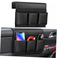 Car Window Armrest Storage Pocket, Faux Leather Car Door Side Organizer Pad