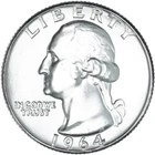 1964 P ⭐️ Washington Quarter BU UNCIRCULATED 90% SILVER ⭐️ Bright Shiny Coin