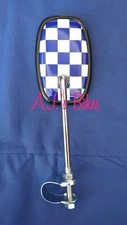 Schwinn Style Checkerboard Mirror Repop In Blue And White
