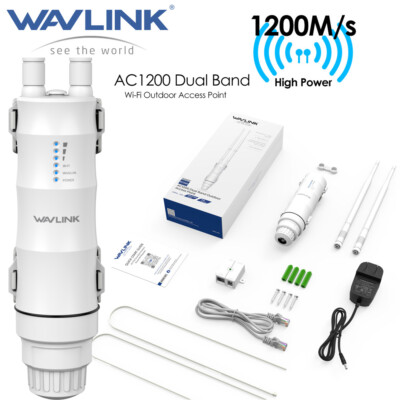 WAVLINK 1200Mbps Wifi Router Outdoor Extender Dual Band Access Point Repeater