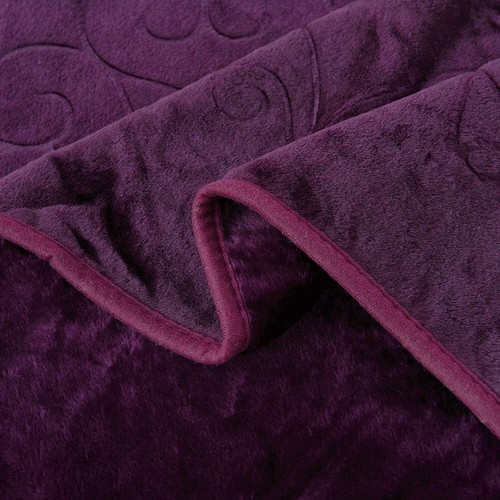 Manta de felpa polar suave cálida color liso manta de franela en relieve - Imagen 37 de 42