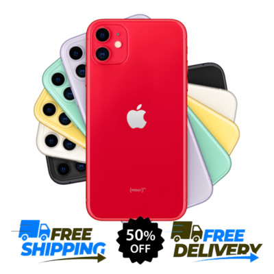 Apple iPhone 11 64GB/128GB Unlocked (Purple/Red) - Free Shipping, 30-Day Return