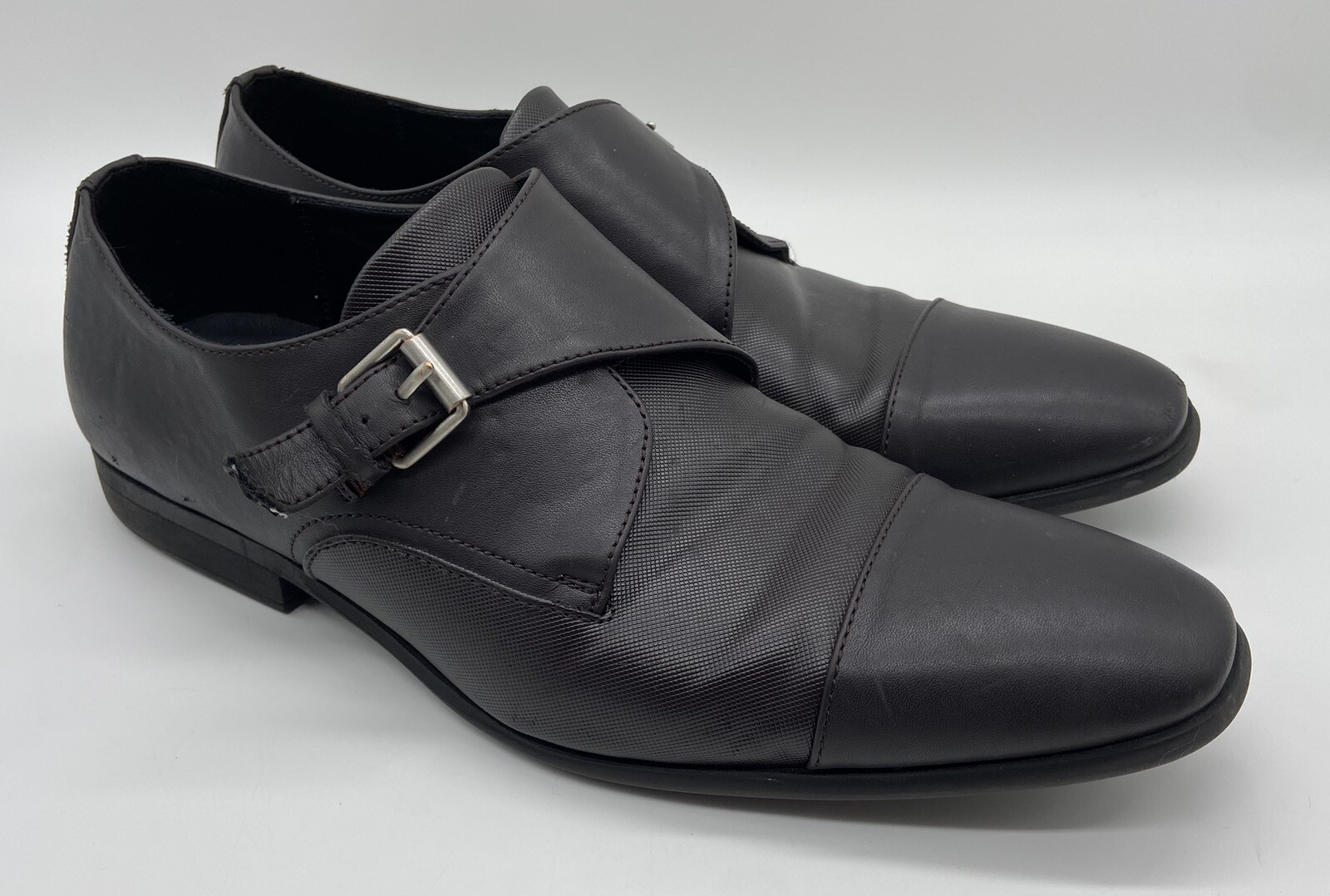 *LOT* Calvin Klein Men's Black Lace Up & Dark Brown Buckle Strap Dress Shoes; 10 thumbnail 11