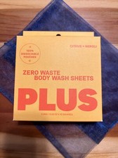 PLUS Zero Waste Citrus Neroli Body Wash Sheets Set Of 10 Squares NIB