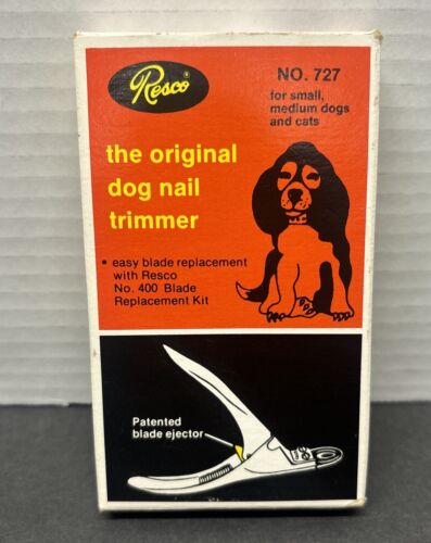 Vintage RESCO The Original Dog Nail Trimmer No.727 In Box Pet Nail Cutter - Afbeelding 1 van 7