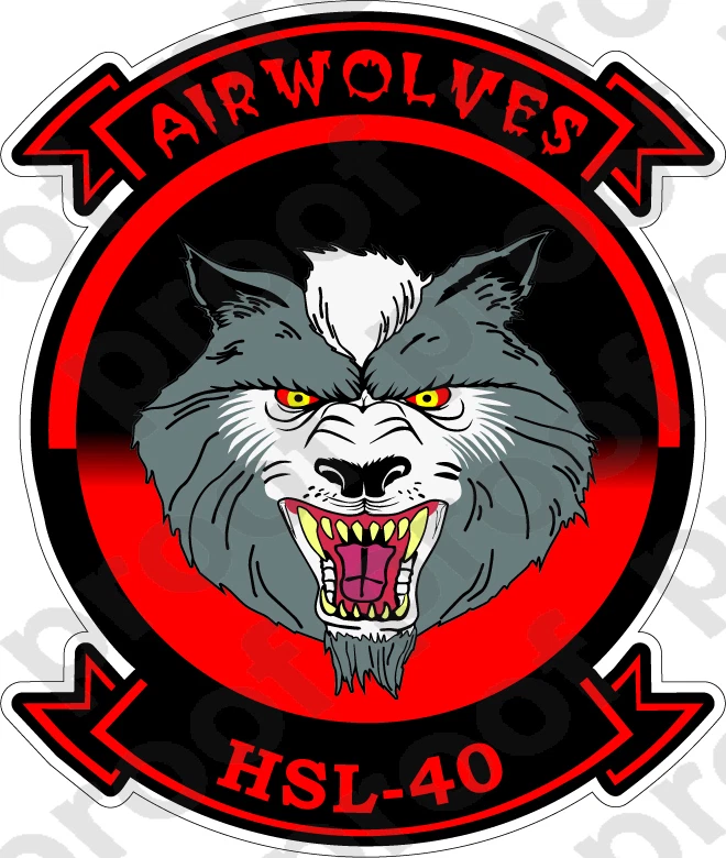 STICKER USN HSL 40 AIR WOLVES