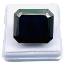 25.88 Cts Black Moissanite 17.5x15mm Octagon Cut Huge Top Quality Loose Gemstone