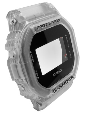 Casio G- Shock Gehäuse Resin Mineralglas DW-5600 weiß transparent DW-5600SKE-7