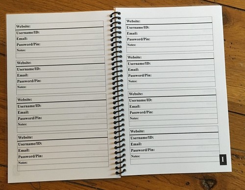 Large Print Password Book Website Organizer Internet Address Personalized Free - Picture 2 of 4