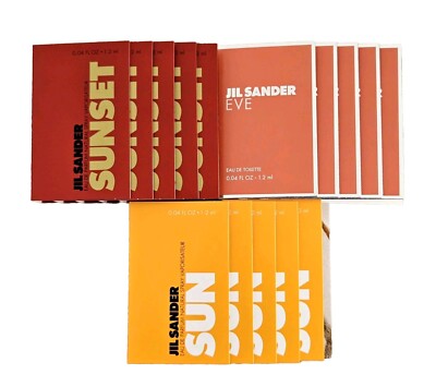 15 Frauen Parfum Proben Jil Sander Eve Sun Sunset Damen Düfte Spray 