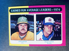 1975 Topps Baseball ERA Leaders Jim Catfish Hunter / B. Capra Card #311