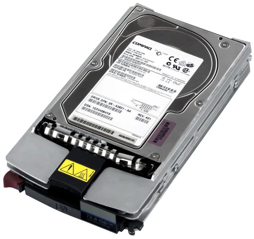 Hard Compaq 286712-002 73GB 10000U/Min SCSI U160 8MB BD07265A22 3.5'' Inch - Image 2 of 3