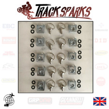 DZUS TYPE FASTENERS CLIPS D-RING QUICK RELEASE SLIP-ON SILVER 14mm 10 pack UK