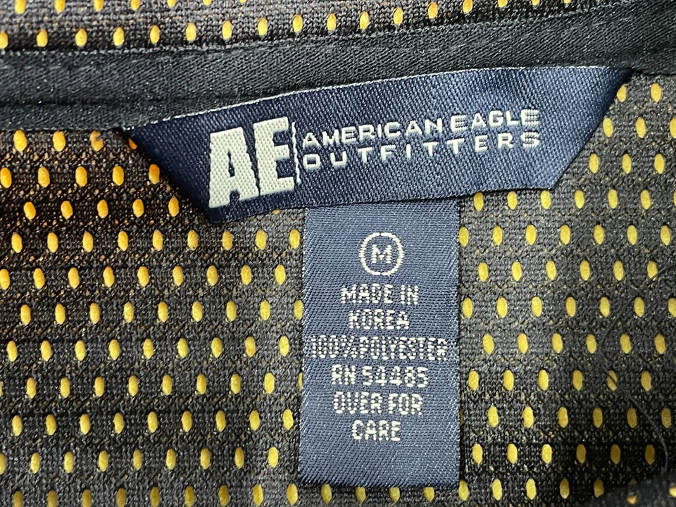 American Eagle Womens Size M Yellow Fleece Vest Jacket Coat Full Zip Mesh Lined - Image 3 of 4