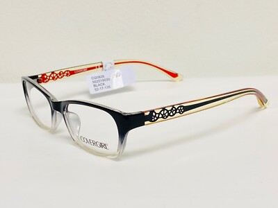 Womens Covergirl Eyeglasses CG0828 Red Black Cat Eye Frames 52 17 135