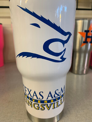 Texas A&m Design 30oz RTIC Tumbler Clear Lid Keeps ice cold and Hot