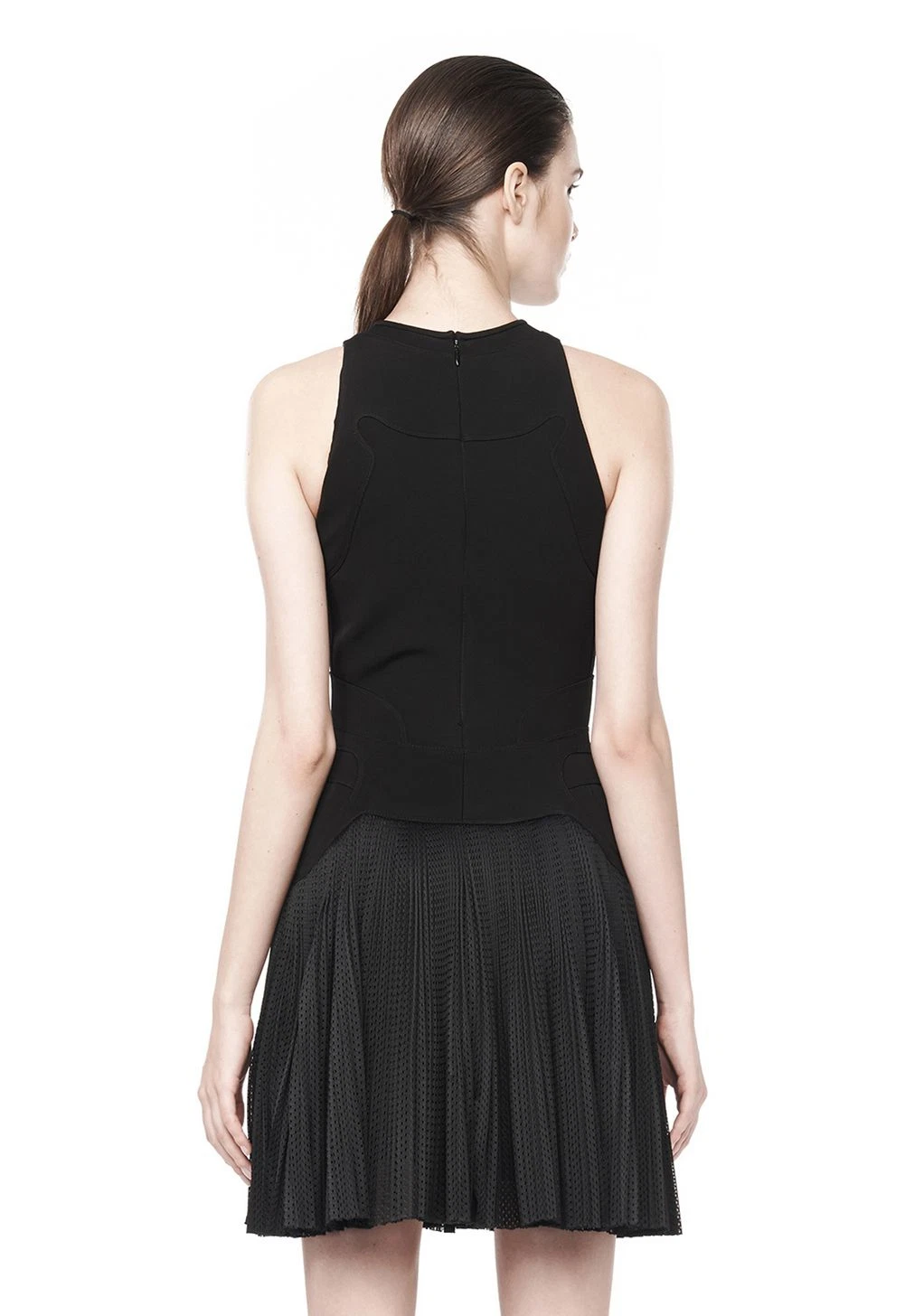 $1.170 0 2 xs s Alexander Wang abito sneaker senza maniche in vinile traforato plissettato