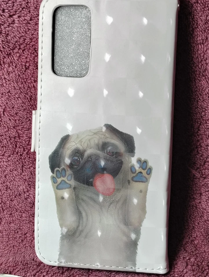Pug Puppy Flip Magnetic Wallet Case Cover For Samsung Galaxy S20/FE/S20 Lite 5G - Image 2 of 4
