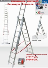 SCALA ALLUMINIO FACAL STILO 3 RAMPE  DISPONIBILE DA 7+7+7  - 9+9+9 GRADINI