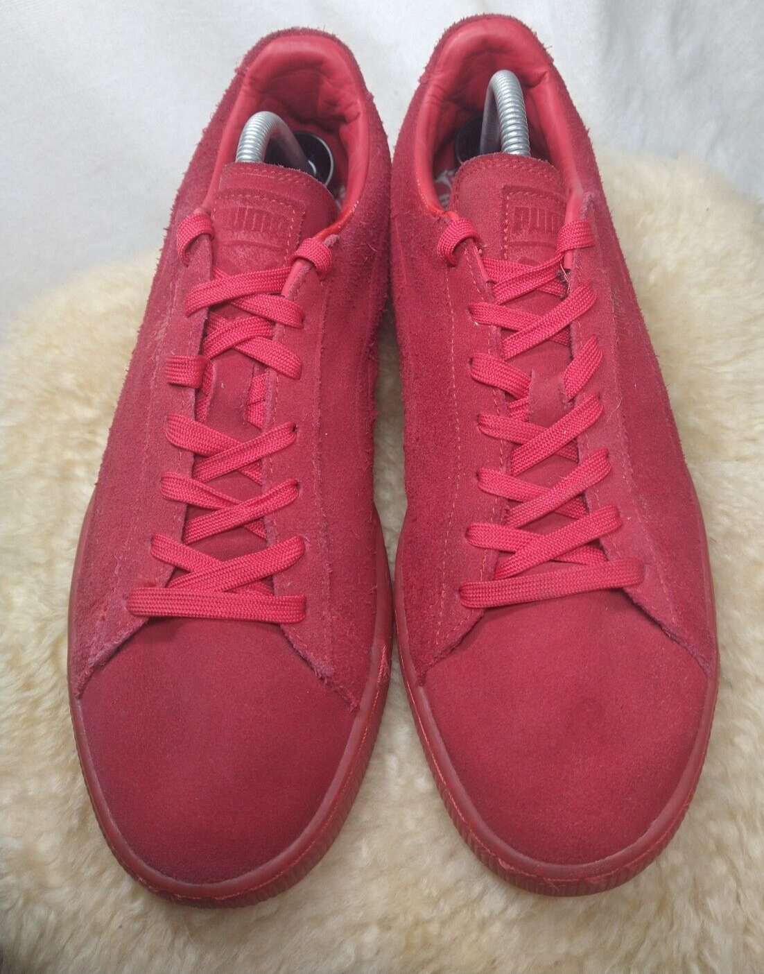 SAOLA SNEAKERS PUMA UOMO ATLETICHE SCAMOSCIATE CLASSICHE 361664 03 TAGLIA 10 5 TRIPLE ROSSE BELLE!