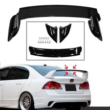 For 2012-2015 Honda Civic 4-dr Mugen Style Gloss Black Rear Trunk Spoiler Wing For 2012-2015 Honda Civic 4-dr Mugen Style Gloss Black Rear Trunk Spoiler Wing