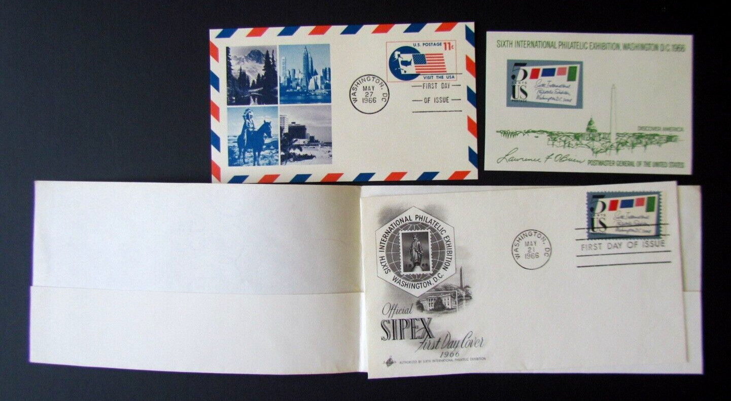 1966 First Day of Issue Postal Cover Stamp Envelope OFFICIAL SIPEX