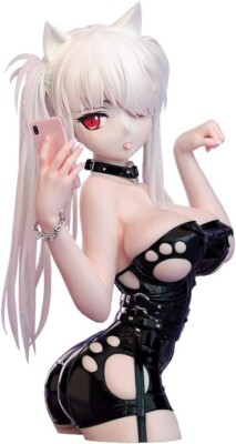 B'full Selfie Katzenohr Mädchen ohne Fuß Ver. PVC Figur Maßstab 1/4 23 cm