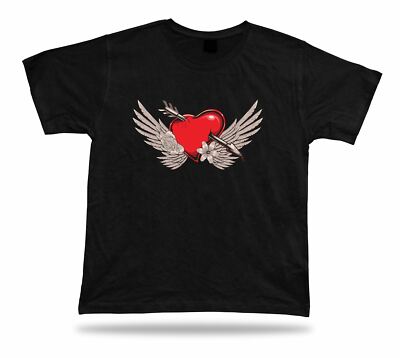 Stabbed Broken Heart LoveWings Floral Romance awesome tshirt tee design apparel