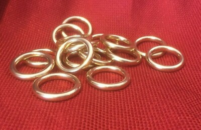 1'' I.D. Solid Brass O Rings for Belts Tack SCA Medieval Ren Faire