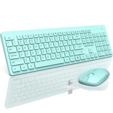 Wireless Keyboard and Mouse Silent Set 2.4GHz Ultra-Slim USB Keyboard and Mou...
