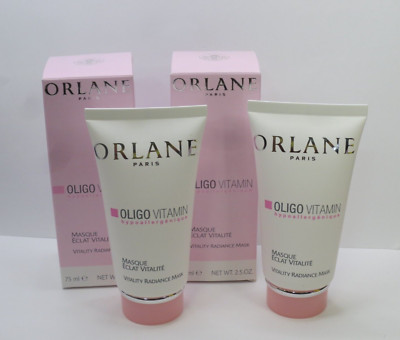 ORLANE OLIGO VITAMIN VITALITY RADIANCE MASK 2.5 OZ BOXED (LOT OF 2)