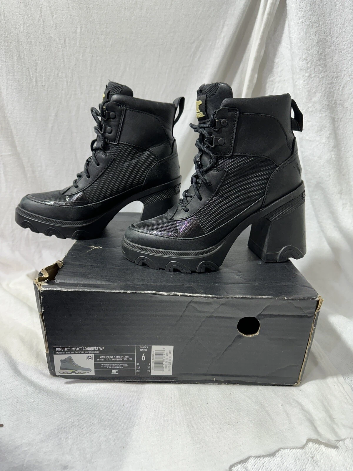 sorel brex lace waterproof leather nwb boots
