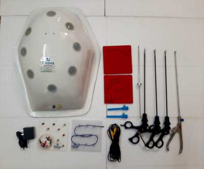 Laparoscopic Simulator Endo-Trainer with complete Set Kit Endoscopy Instruments