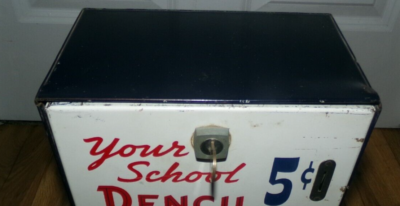 Vintage 1940s Reliance Pencil Dispenser 5 Cent Coin Operated