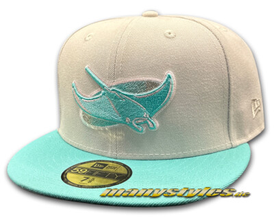TAMPA BAY RAYS MLB 59FIFTY exclusive Fitted 1998 Inaugural Cap Stone Grey Mint