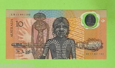 #D166.   1988   REISSUED  $10  POLYMER BANKNOTE  #AB 11601102