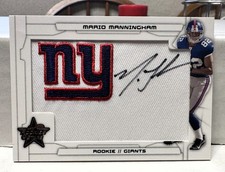 2008 Leaf Rookies & Stars MARIO MANNINGHAM Rookie Auto New York Giants