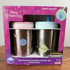 zaK Disney Princess Vacuum Insulated 12oz Stainless Steel Leak-Proof Tumblers