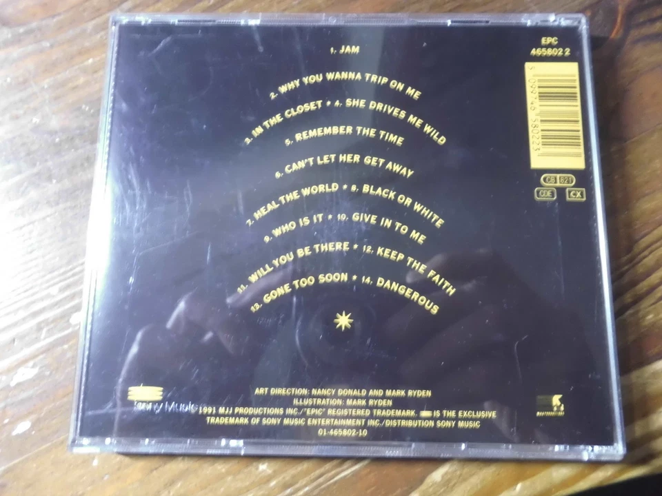 MICHAEL JACKSON CD: DANGEROUS (EUROPE; EPIC EPC 465802 2) - Bild 3 von 3