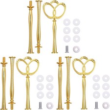 3 Pack 3-Tier 13.6'' Cupcake Stand Hardware Fittings Metal Mold Crown Holder