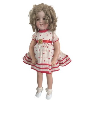 Extremely Rare Shirley Temple Doll in Red Polka Dot Dress with