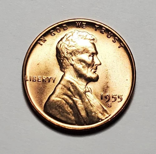 1955 S LINCOLN WHEAT PENNY UNC #P2166