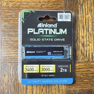 Inland Platinum 2TB NVMe M.2 2280 PCIe Gen3 x4 SSD 3400/3000MB/s