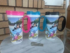 WHIRLEY WARREN Disney Parks S/3 TUMBLER Insulated Mug w/LID BPA Free Mickey Minn