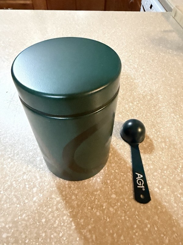 NEW AG1 Athletic Greens Metal Canister with Metal Scoop