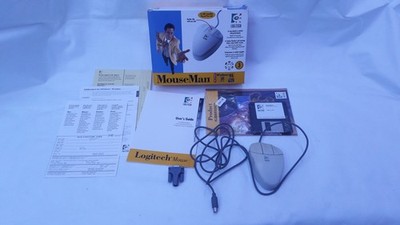 Logitech MouseMan Seriell und PS/2 3 Tasten mit Software * Retro * 911314-L600