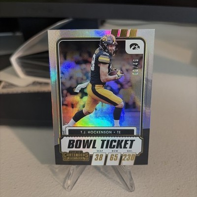2020 Panini Contenders Draft Picks T.J. Hockenson  bowl Ticket #/49